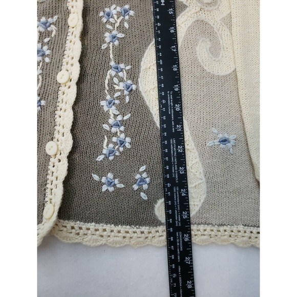 Colleens Collectables Pastel Cardigan Womens Sweater Large Embroidered - Picture 2 of 10